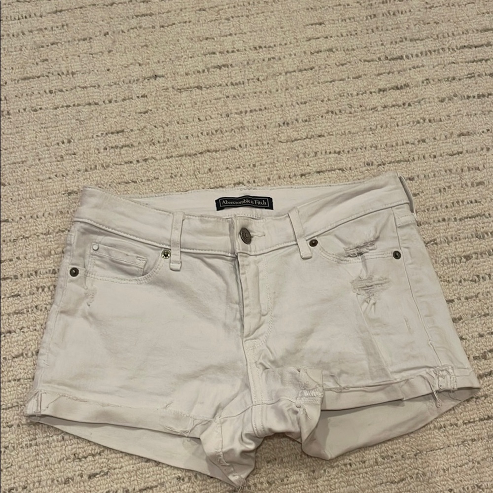 Abercrombie & Fitch Women's White Denim Shorts